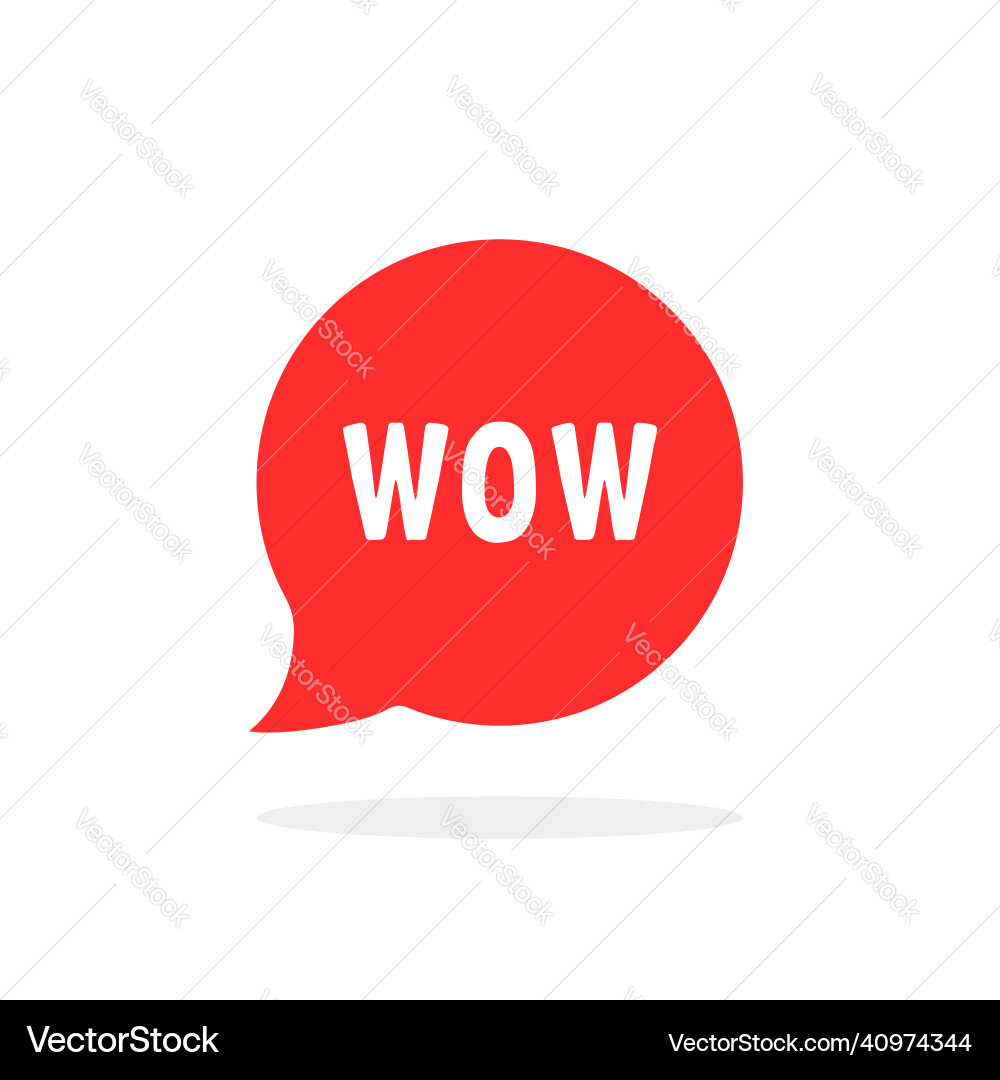 Red talk box with excited shout Red talk box with excited shout vector image