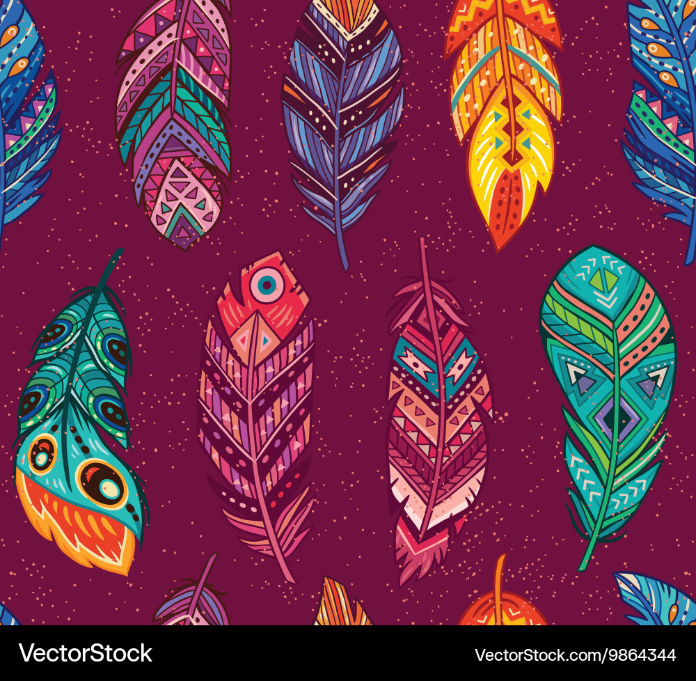 Seamless pattern with colored abstract vector image