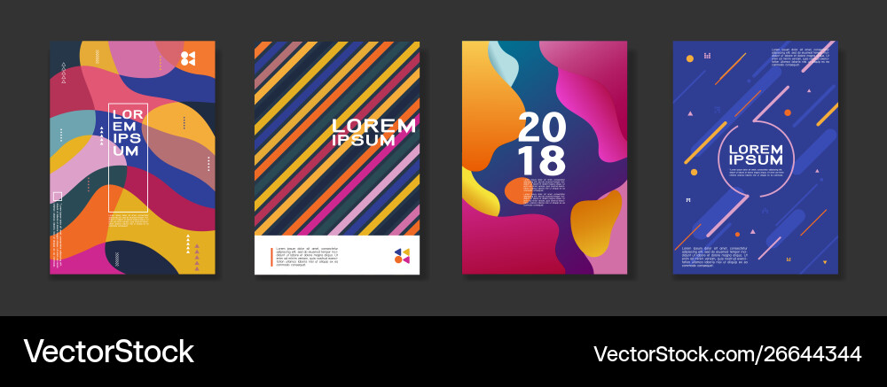 Set 4 minimal dynamic template design abstract Set 4 minimal dynamic template design abstract vector image