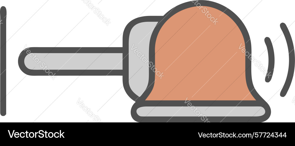 Simple bell with handle icon design generative ai vector image