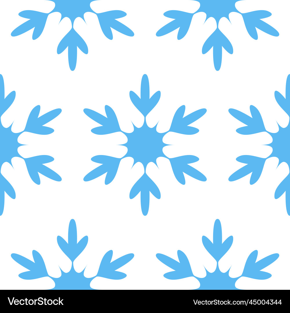 Snowflake on white background seamless pattern Snowflake on white background seamless pattern vector image