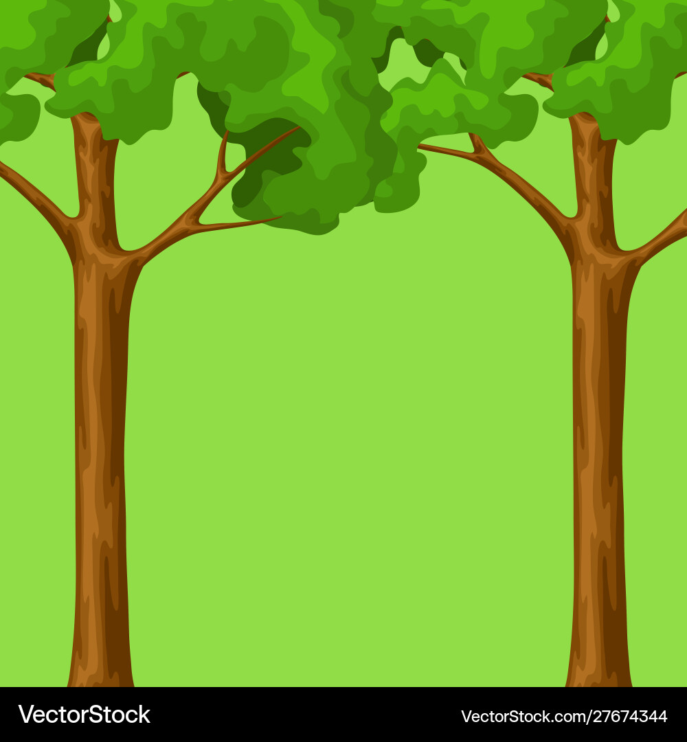 Spring or summer background with stylized trees Spring or summer background with stylized trees vector image