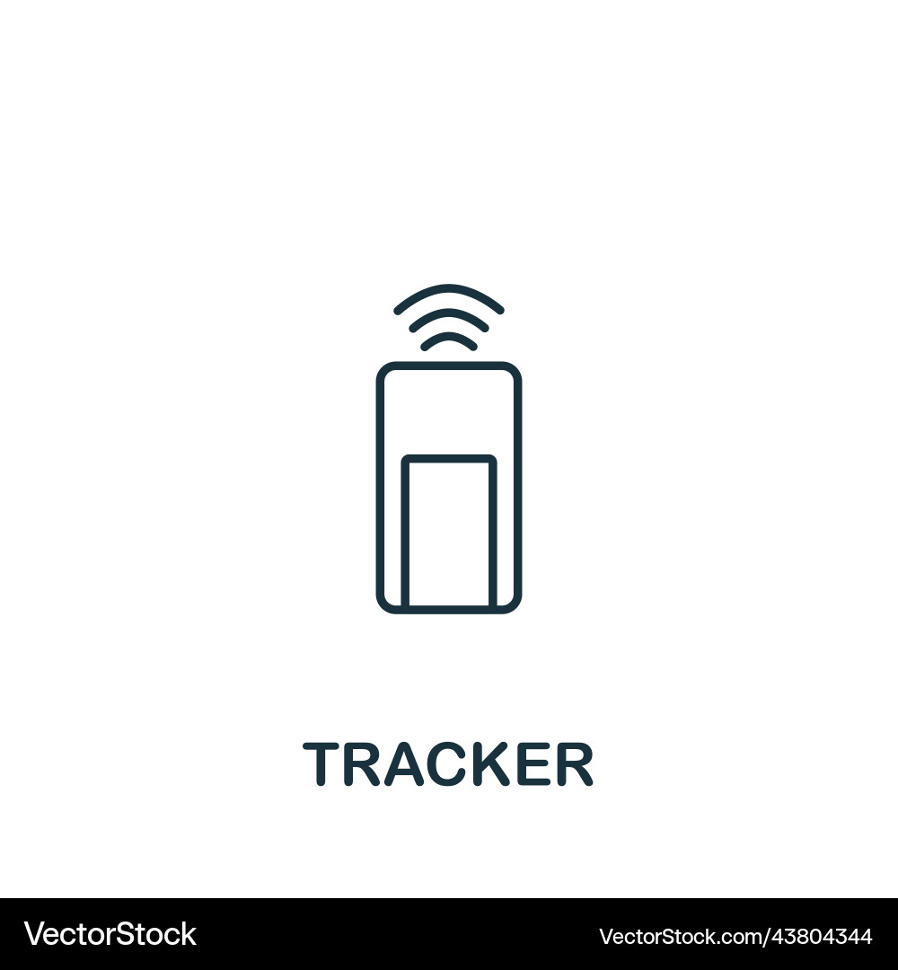 Tracker icon line simple for templates web Tracker icon line simple for templates web vector image