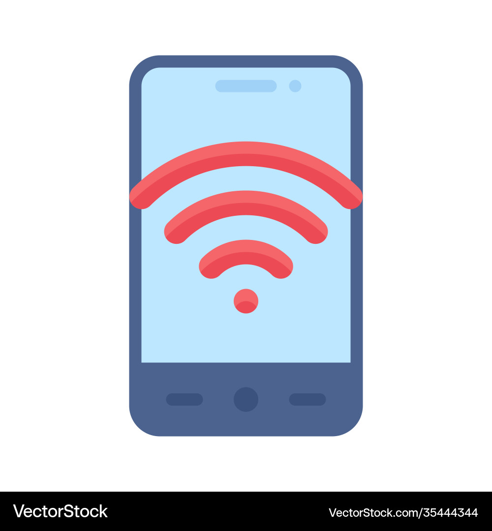 Wifi connection icon mobile application Vector Image