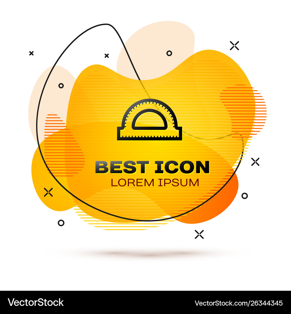 Black protractor grid for measuring degrees icon Black protractor grid for measuring degrees icon vector image
