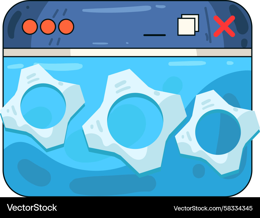 Browser Settings Interface Vector Image