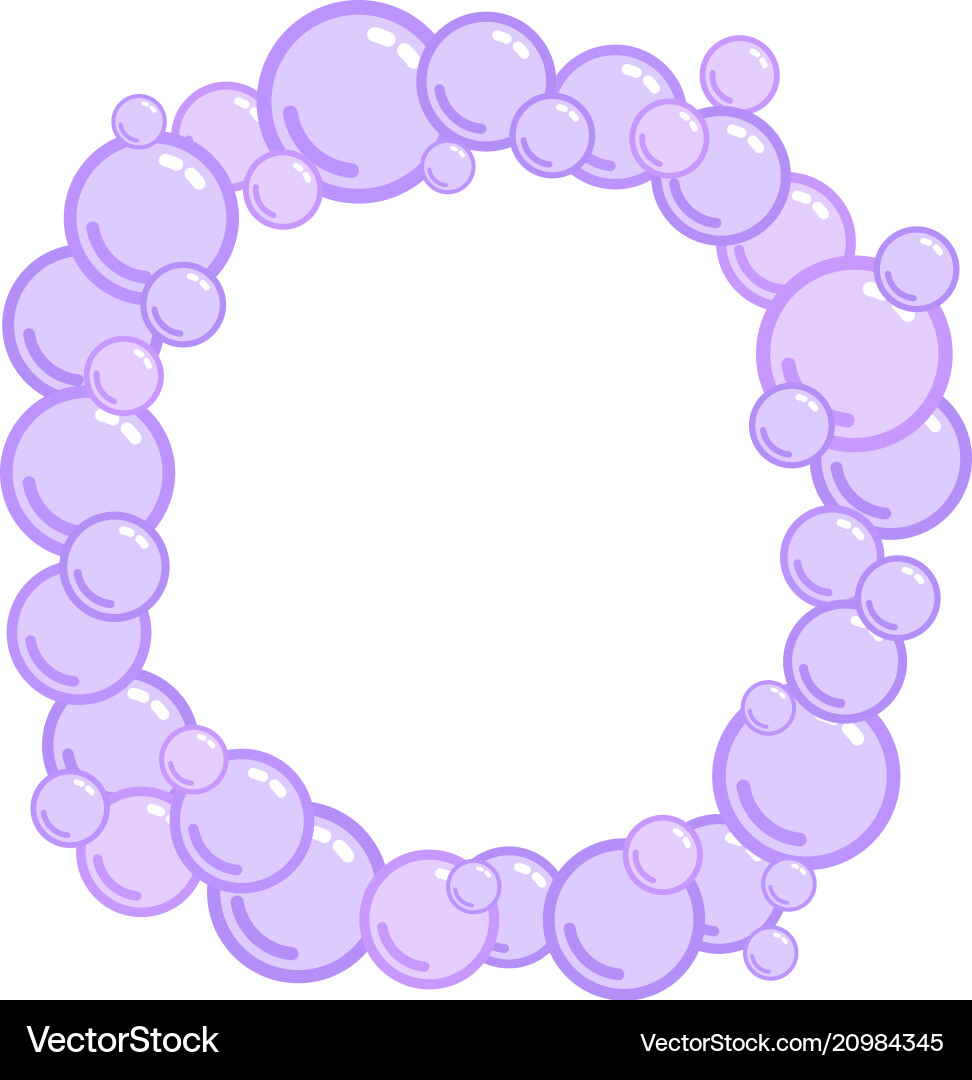 Bubble frame place for text from blobs soap Bubble frame place for text from blobs soap vector image