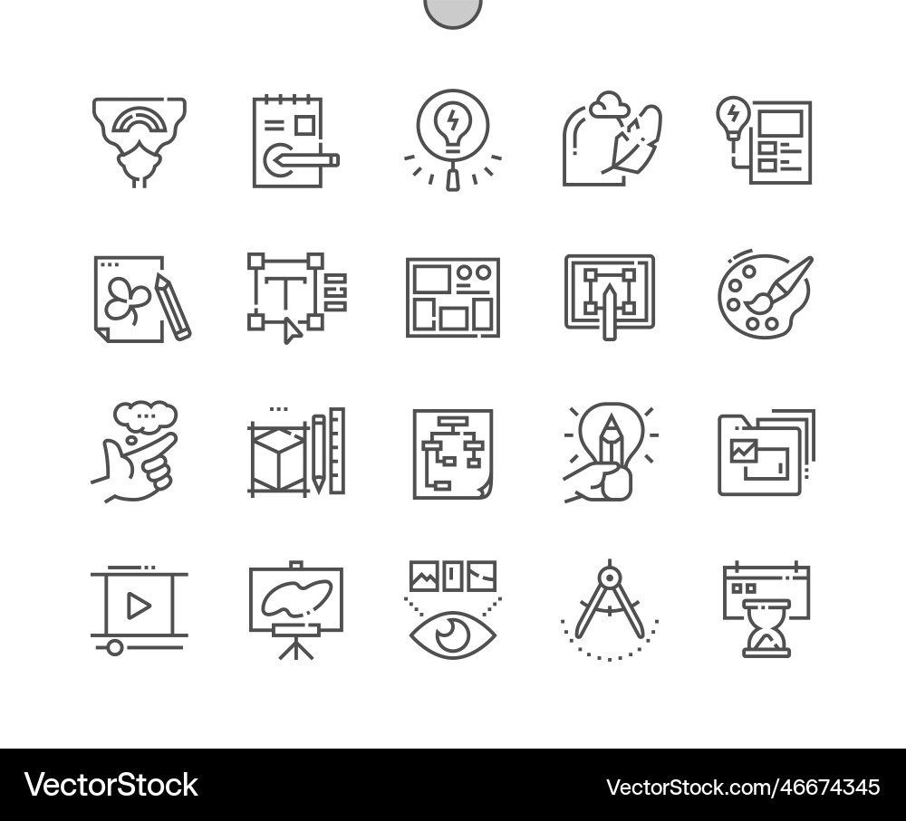 Creative tools search idea design process Vector Image