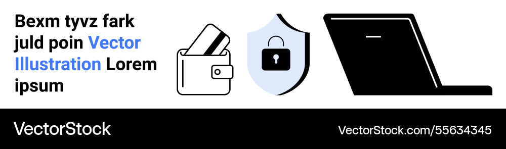 Digital wallet and cybersecurity concept Digital wallet and cybersecurity concept vector image