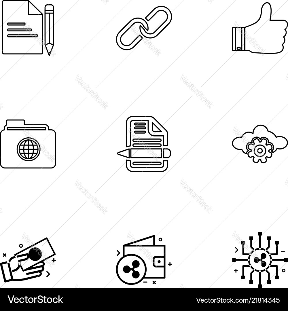 File & Web Link Icons vector image