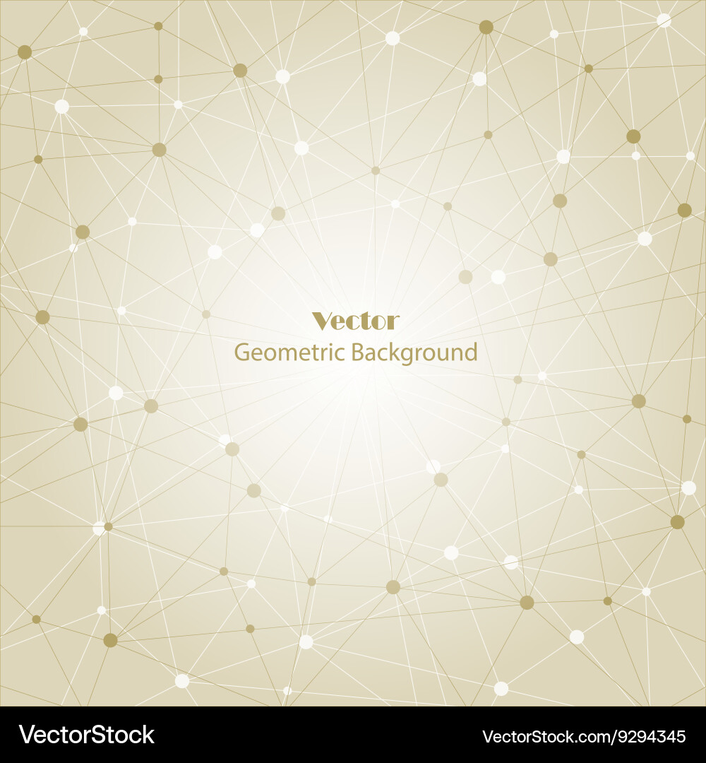 Geometric pattern with connected lines and dots Vector Image