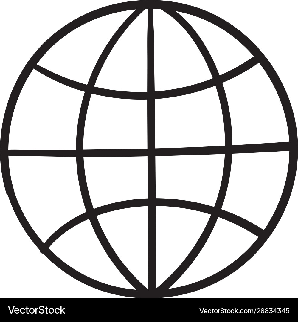 Go to web symbol icon with doodle handdrawn style Go to web symbol icon with doodle handdrawn style vector image