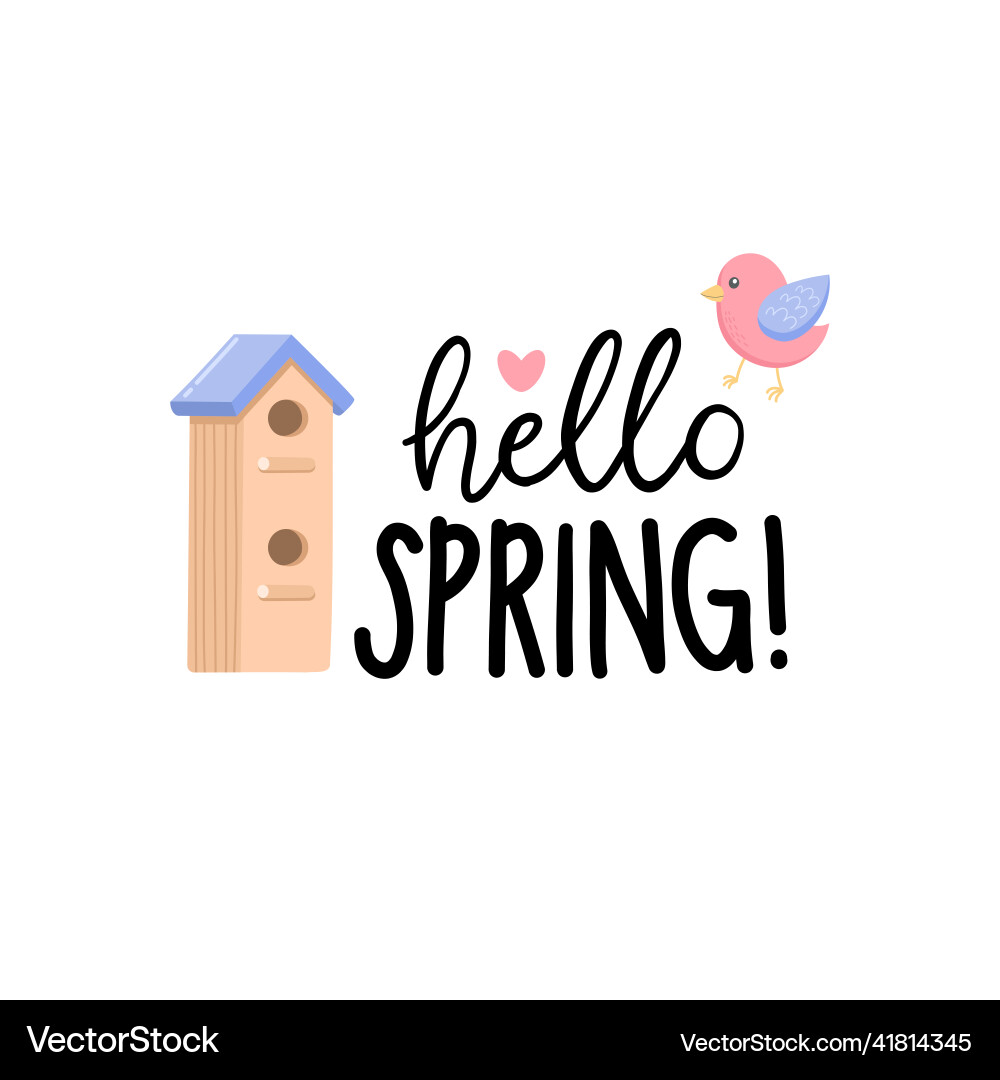 Hello spring set flat design Vector Image
