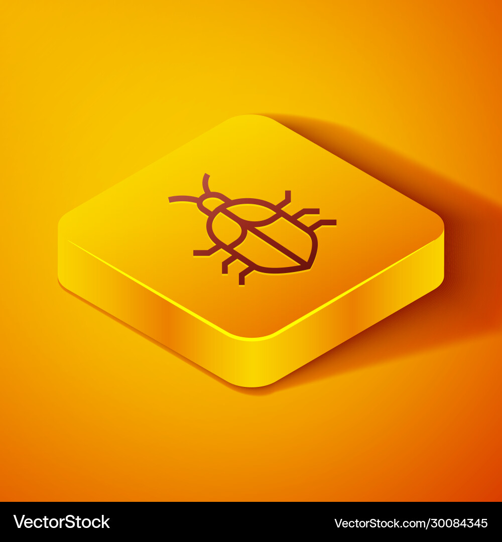 Isometric line system bug concept icon isolated Isometric line system bug concept icon isolated vector image