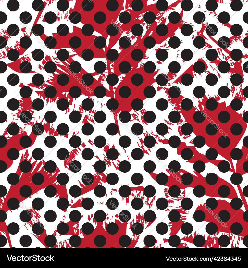 Leaf dotted seamless pattern design Vector Image
