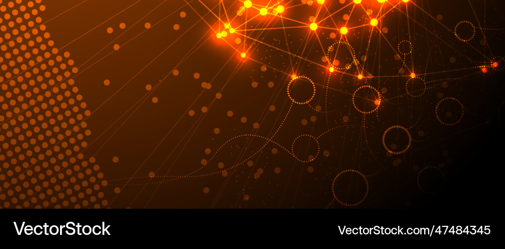 Neural network concept connected cells with links Neural network concept connected cells with links vector image