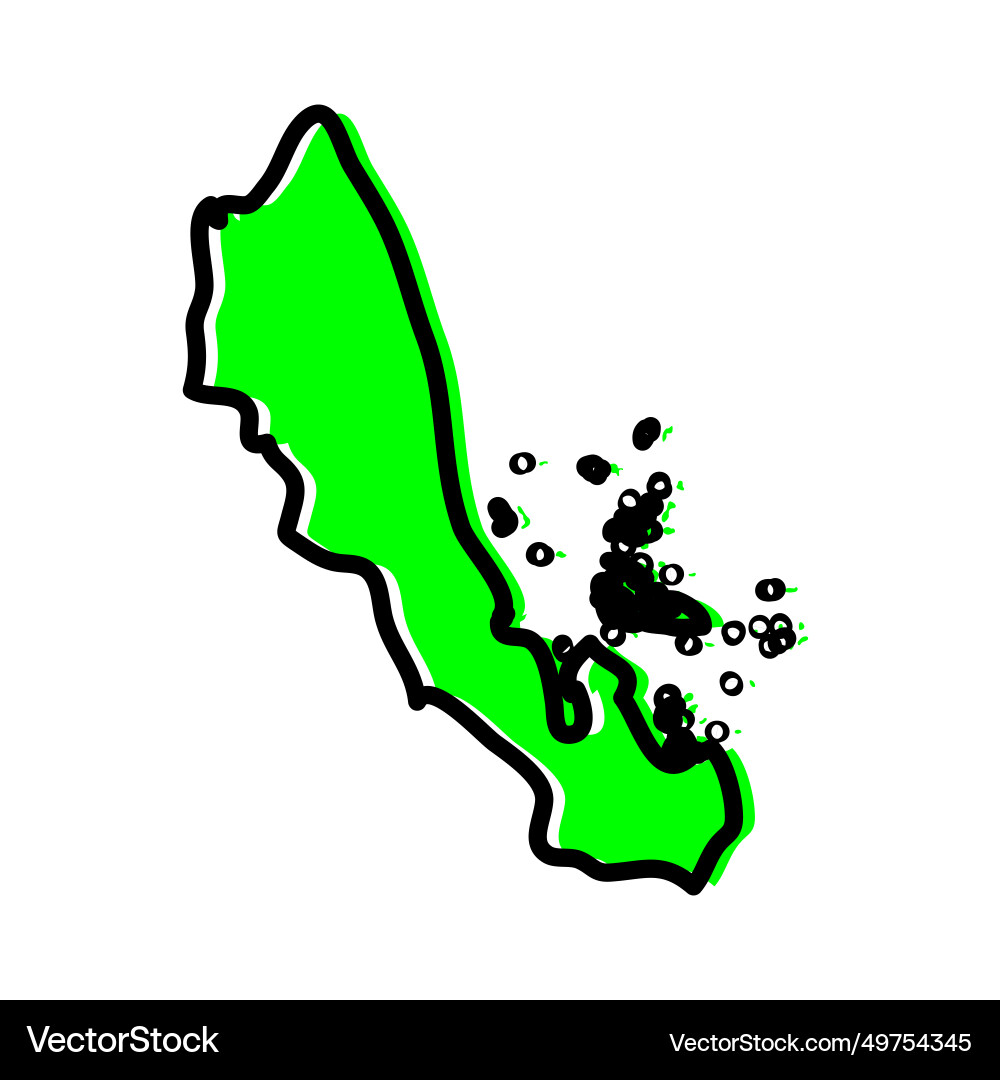 Northern red sea region of eritrea map design Northern red sea region of eritrea map design vector image