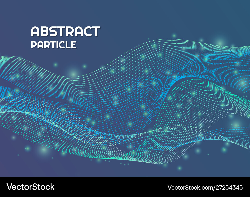 Particle abstract background line flow complex Particle abstract background line flow complex vector image