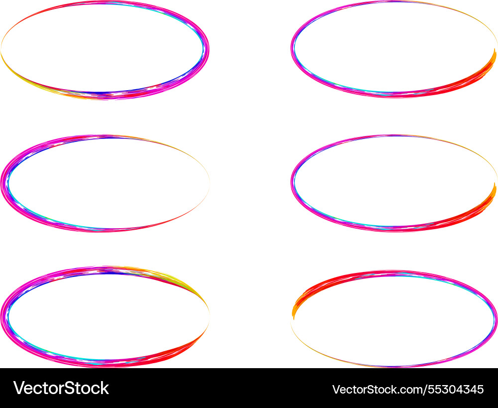 Rainbow colorful abstract different circles set Rainbow colorful abstract different circles set Vector Image