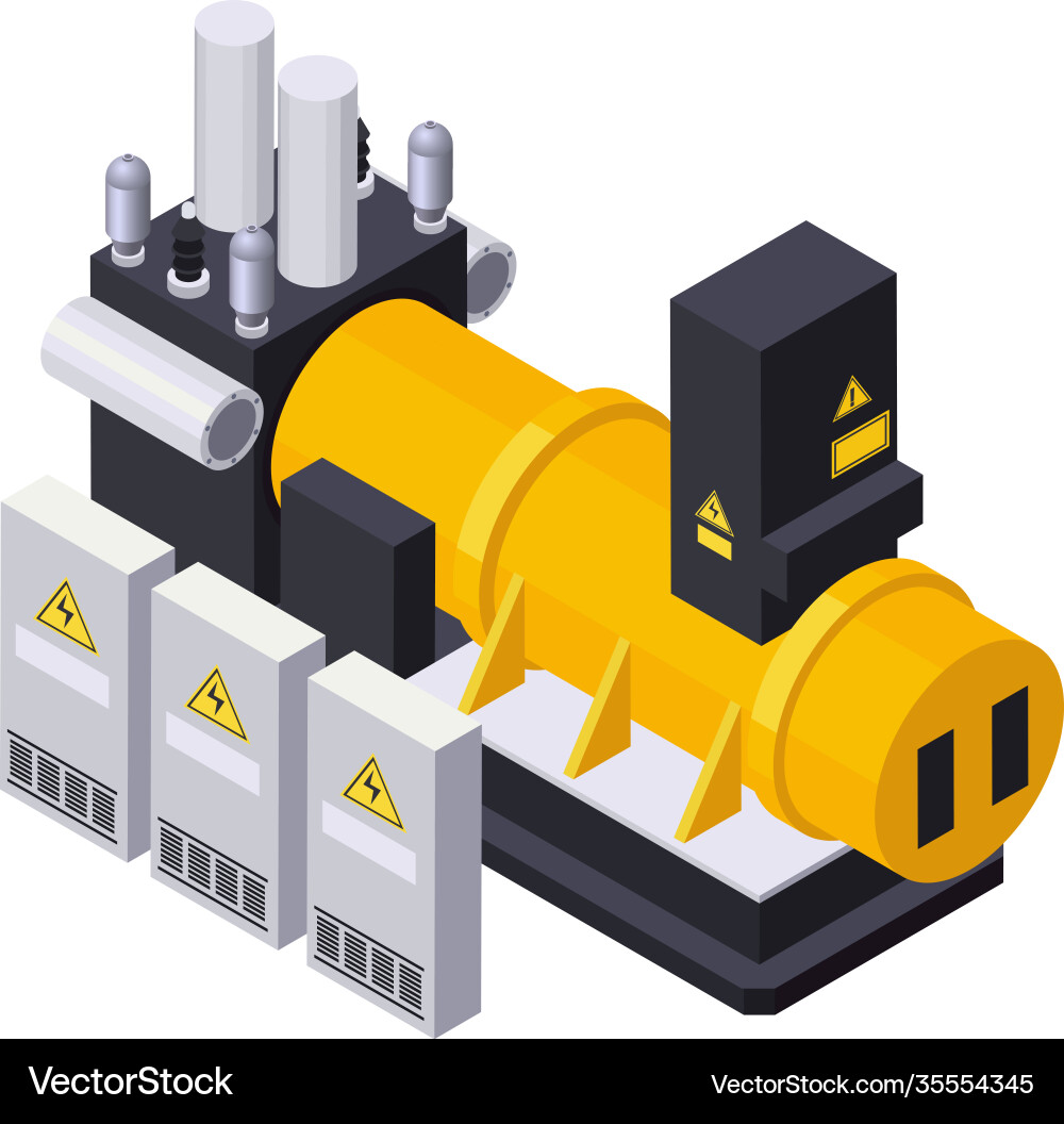 Server cooling system composition Royalty Free Vector Image