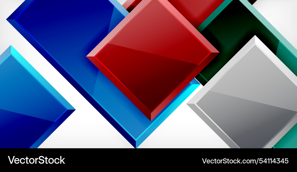 Square shape color abstract geometry Royalty Free Vector