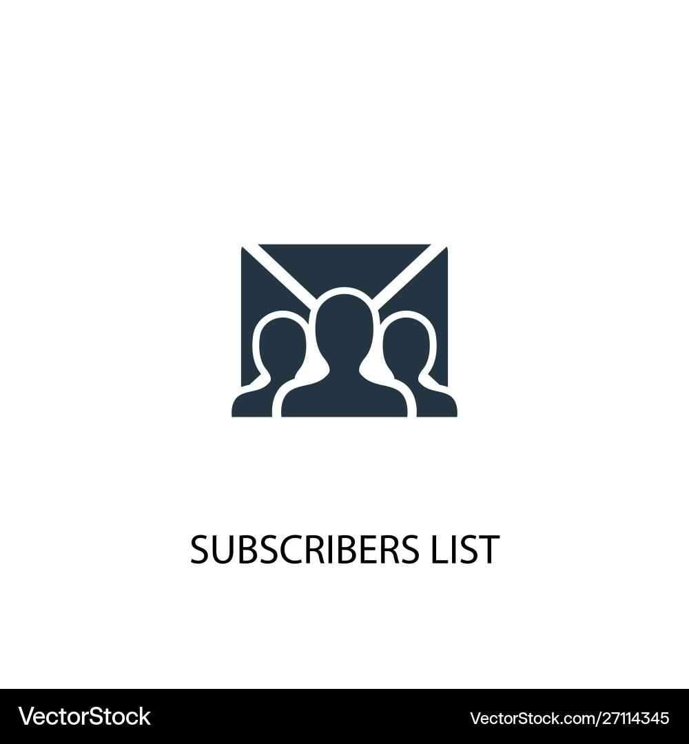 Subscribers list icon simple element Vector Image