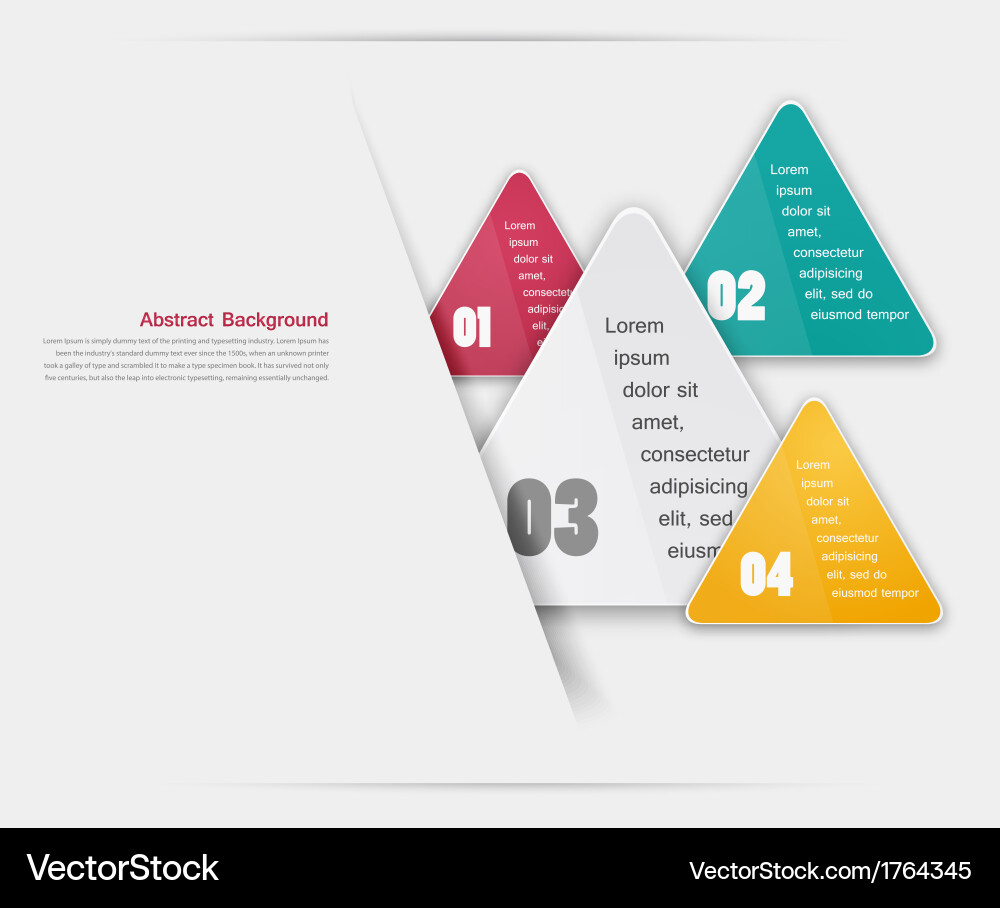 Triangle background color object vector image