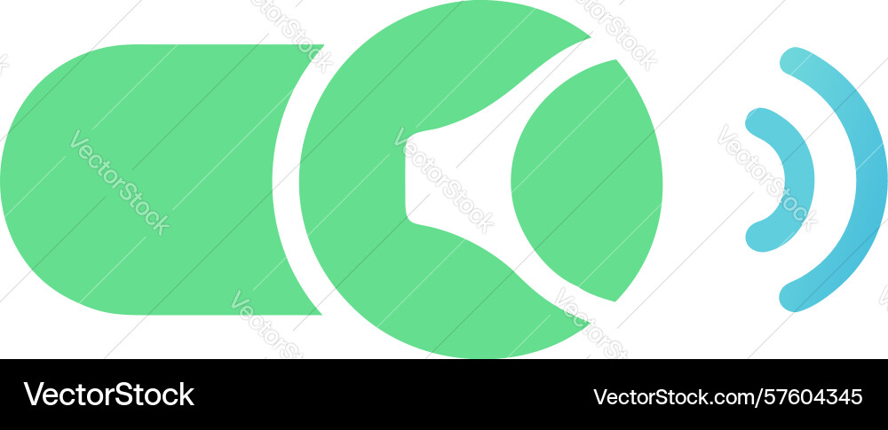 Volume control switch sound settings toggle icon vector image