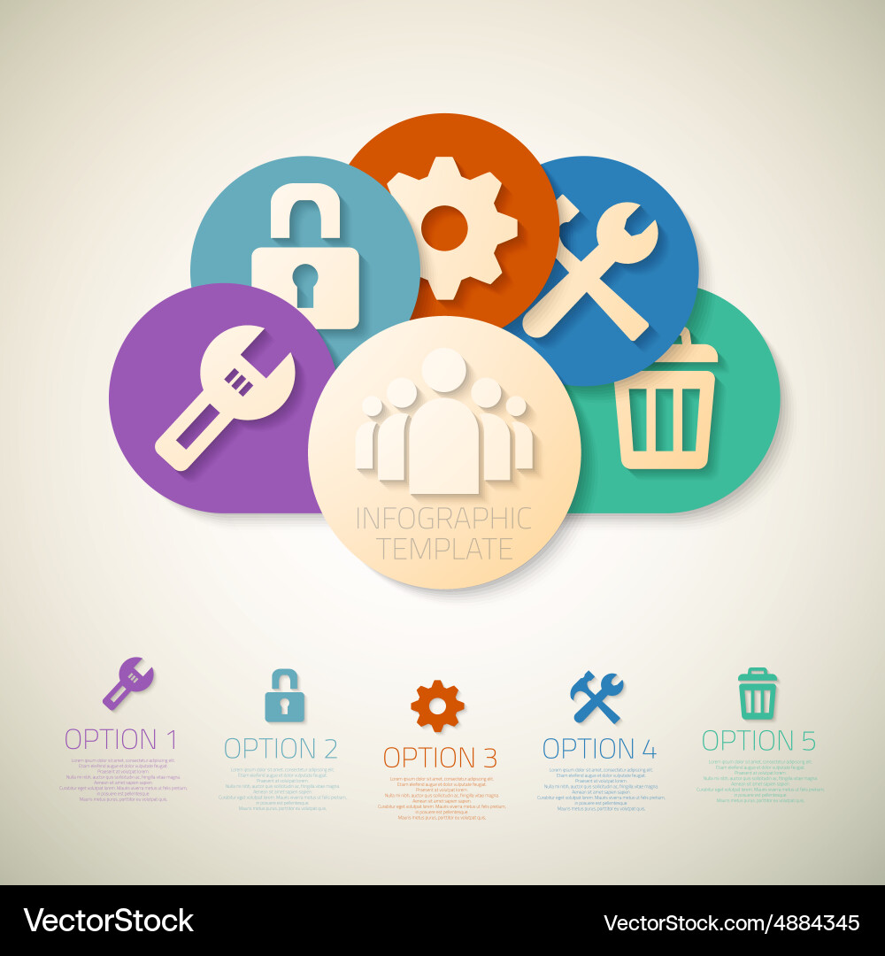 Web infographic template layout with icons could vector image