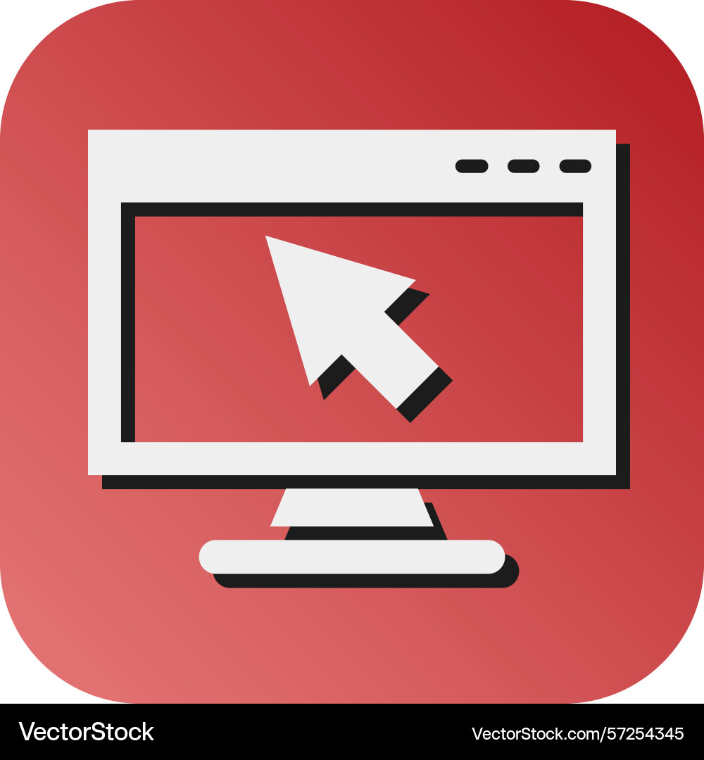 Web portal glyph gradient background icon vector image
