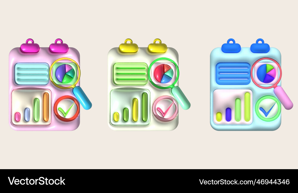 3d data search and analysis graph chart 3d data search and analysis graph chart vector image