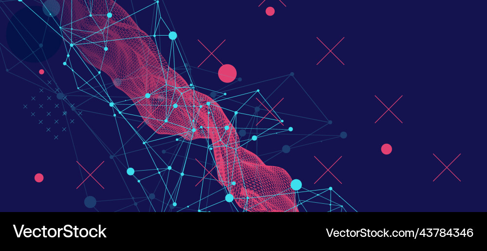 Abstract Wireframe Network vector image