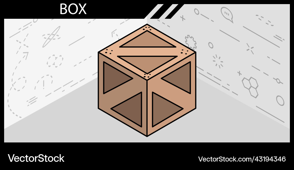 Box isometric design icon web 3d colorful concept Box isometric design icon web 3d colorful concept vector image