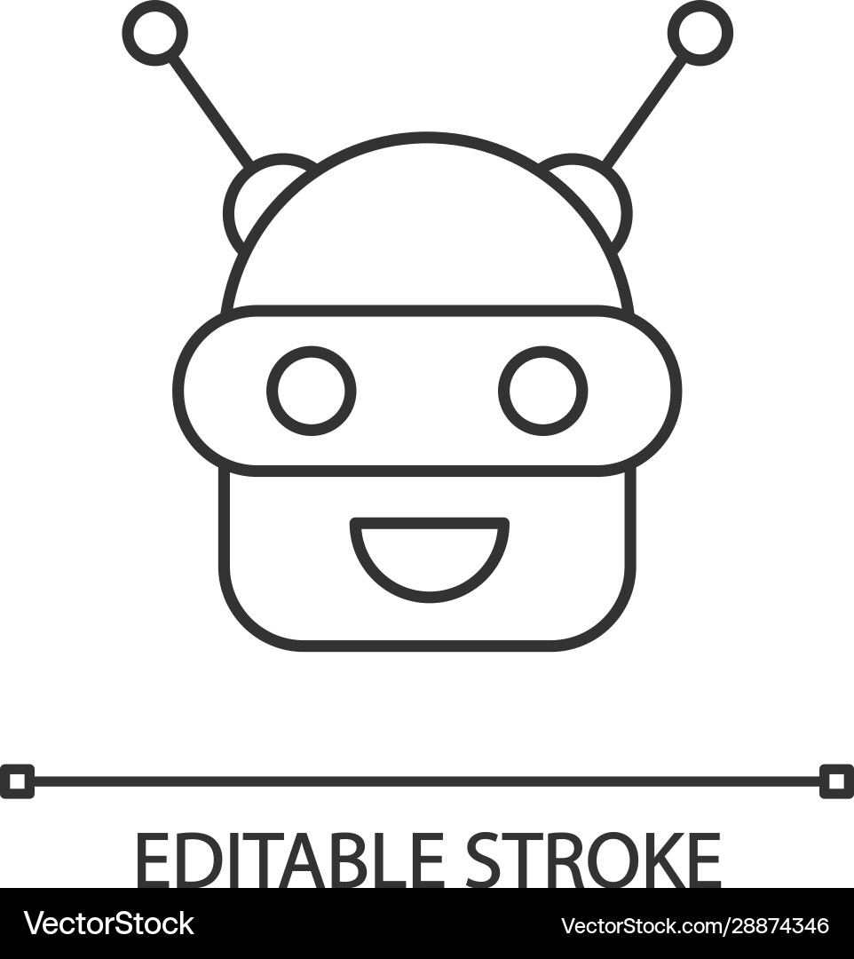 Chatbot linear icon Chatbot linear icon vector image