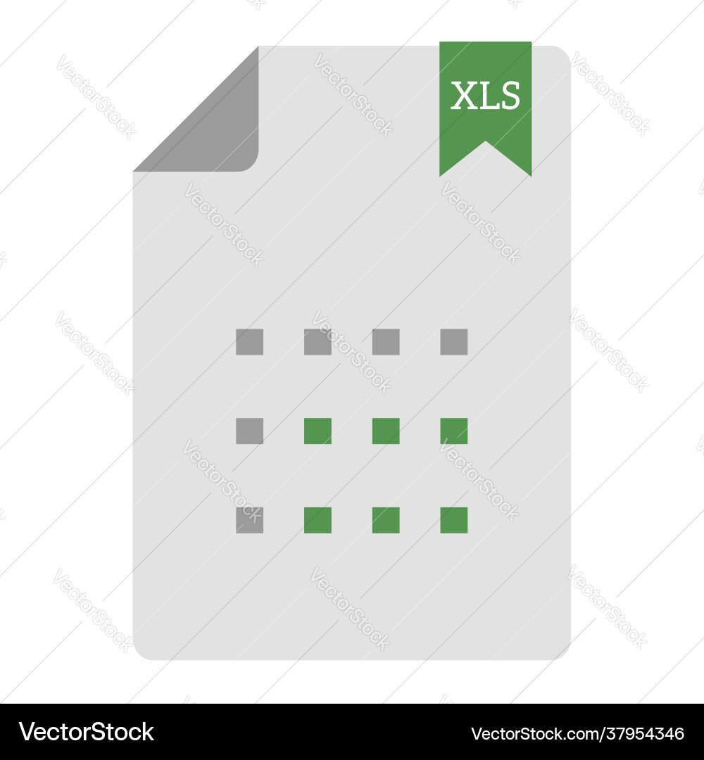 Excel file or xls icon vector image