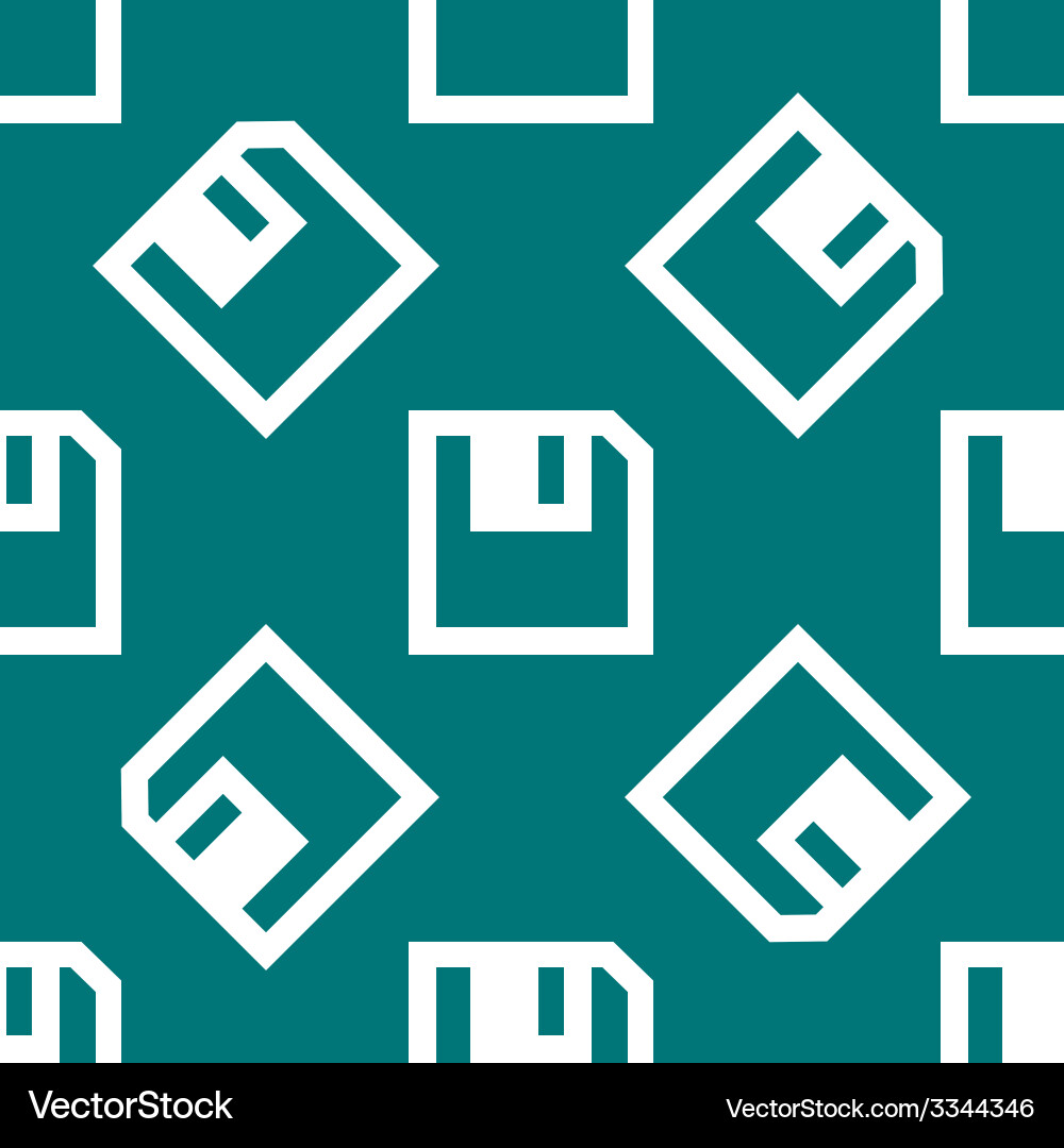 Floppy disk web icon flat design seamless pattern Vector Image