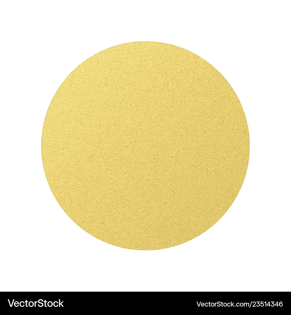 Golden round circle label with volume structure Golden round circle label with volume structure vector image