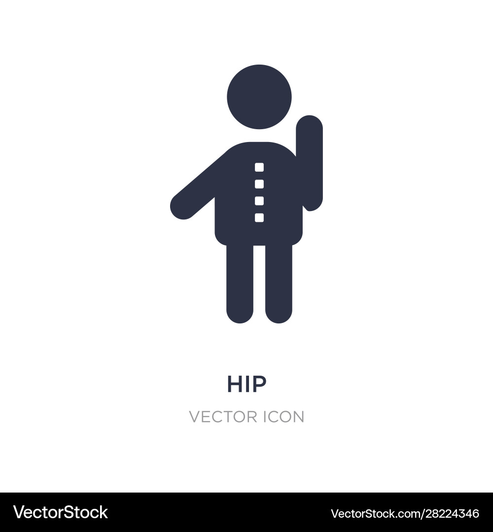 Hip icon on white background simple element from Vector Image