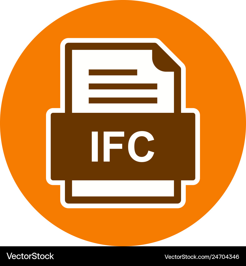 Ifc file document icon Vector Image