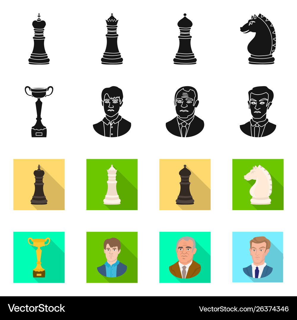 Isolated object checkmate and thin symbol set Isolated object checkmate and thin symbol set vector image