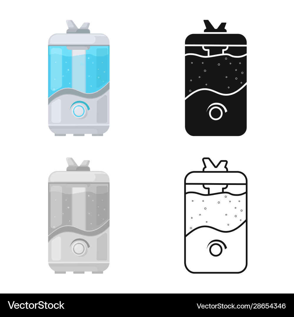 Isolated object humidifier and machine sign Vector Image