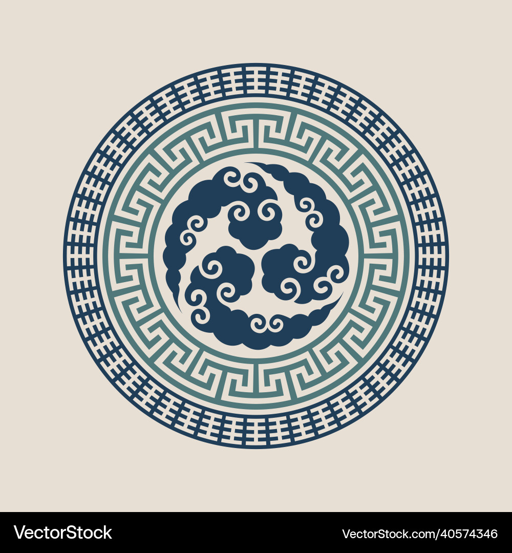 Korean Border Patterns vector image