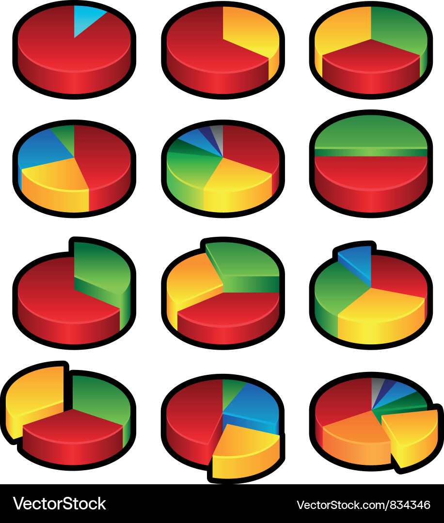 Pie Charts & Graphs vector image