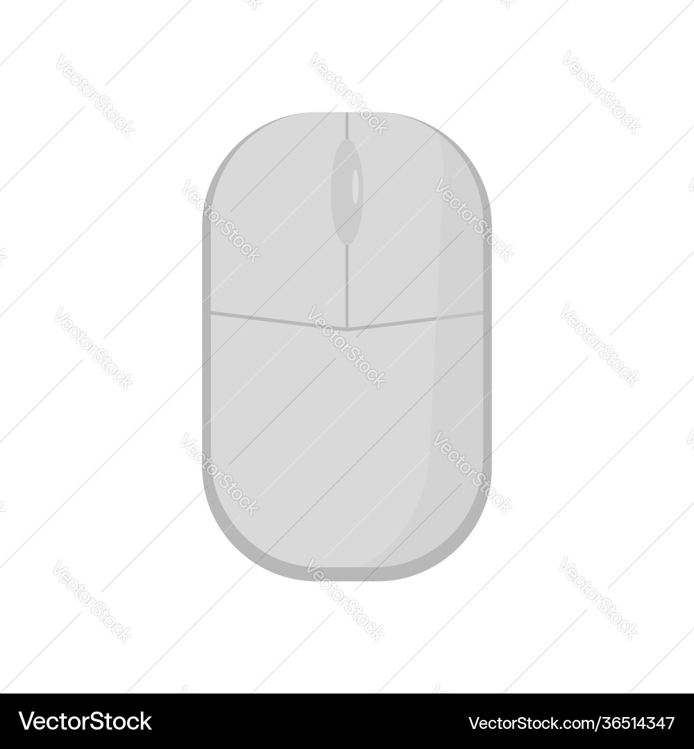 A simple gray computer mouse in shape A simple gray computer mouse in shape vector image