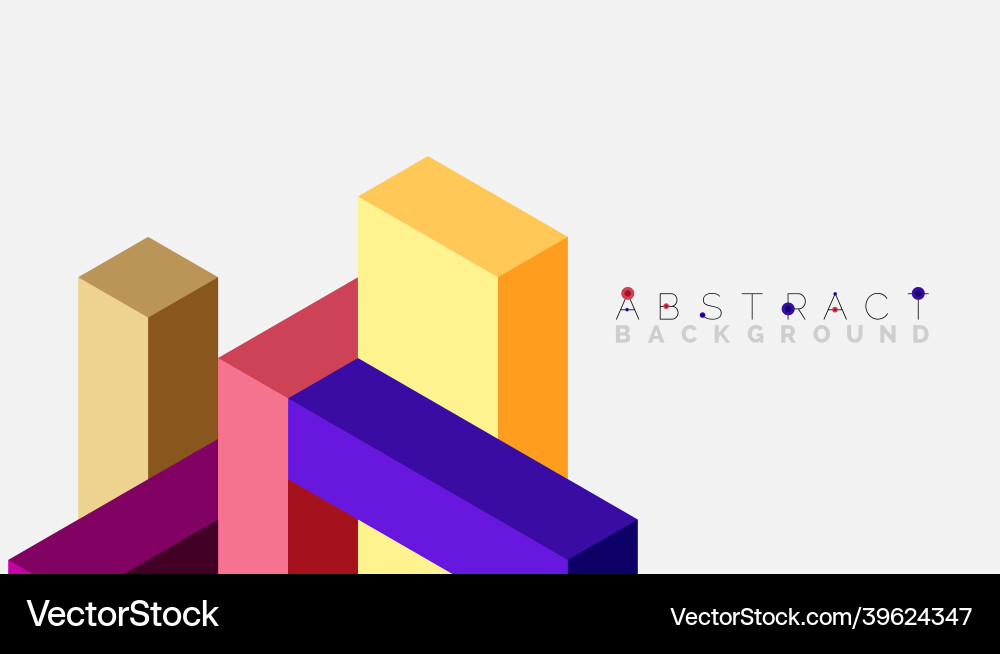 Abstract background 3d cubes cubic elements vector image