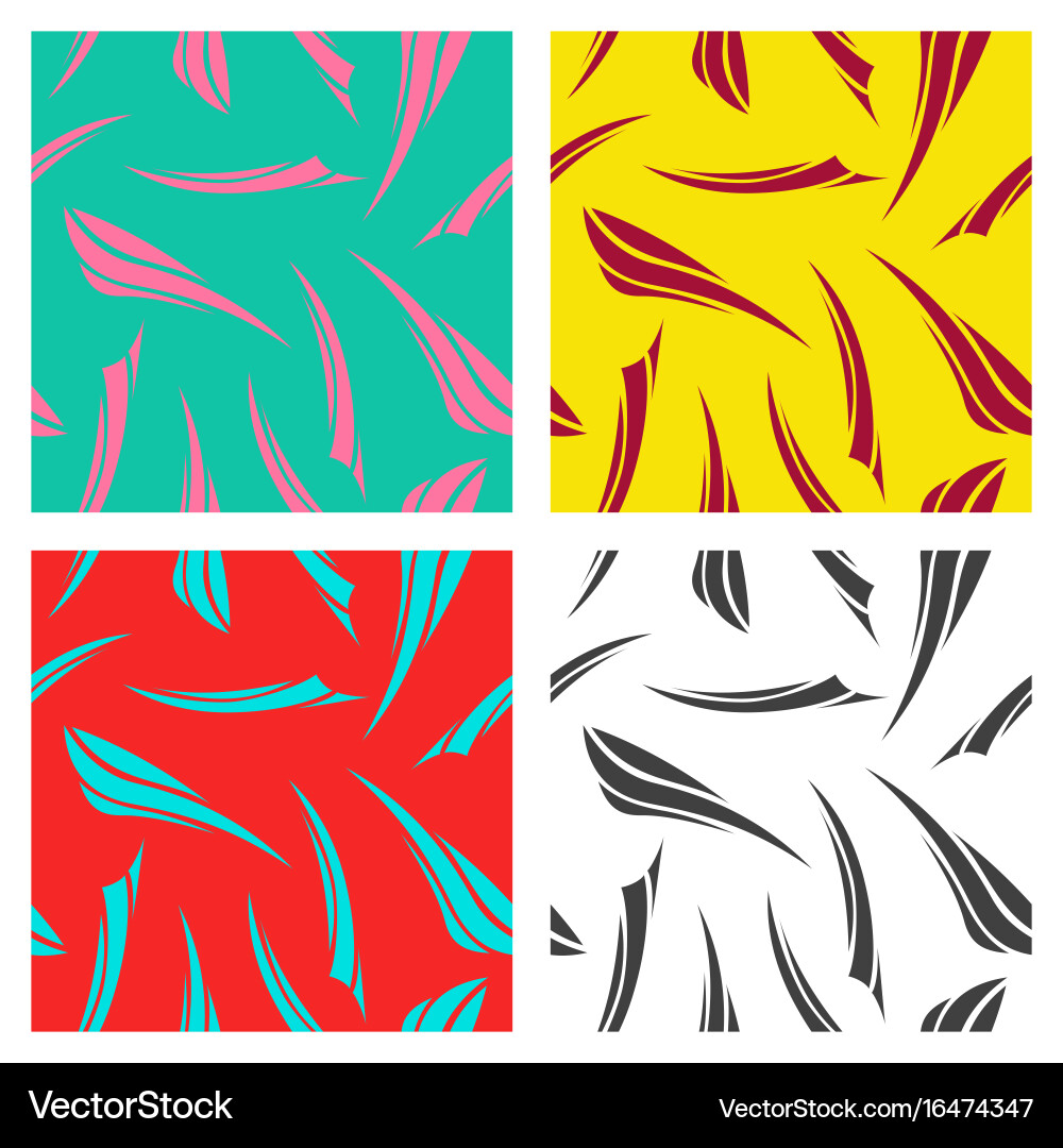 Assembly of patterns in striped style vector image