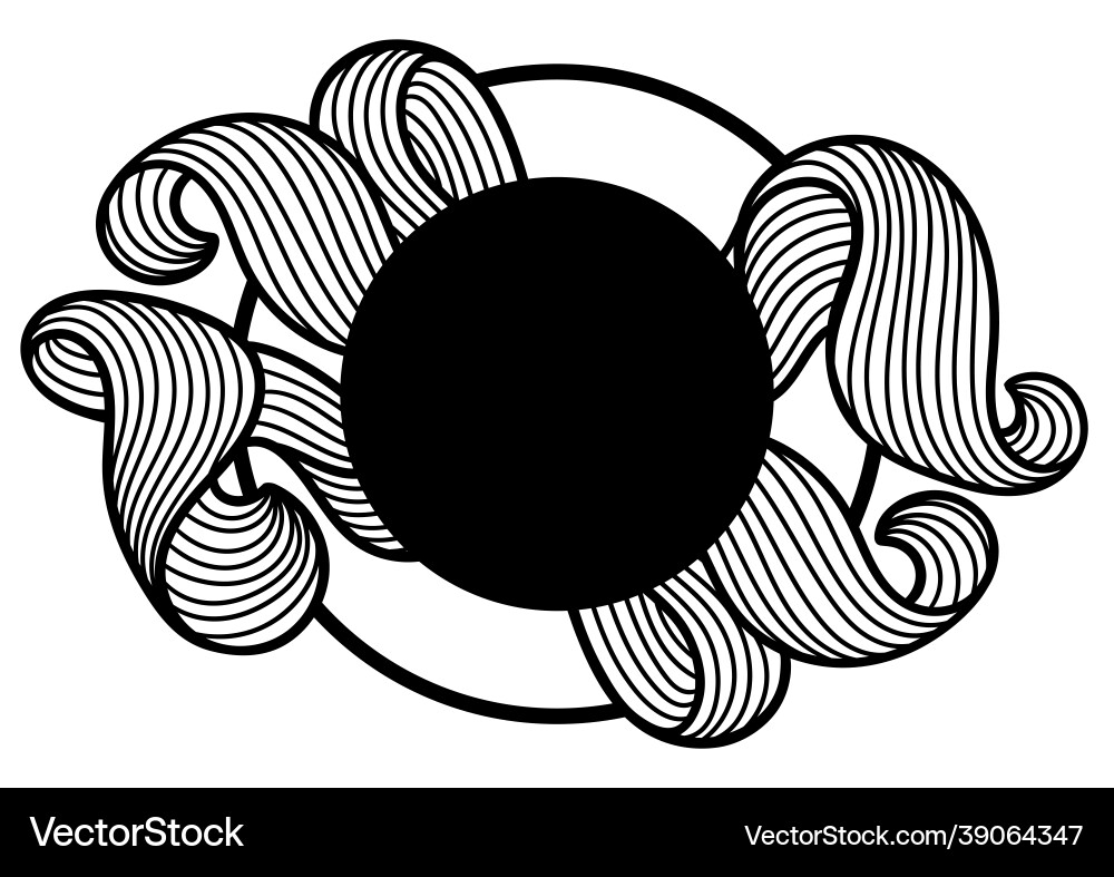 Background with wave line curls monochrome Background with wave line curls monochrome vector image
