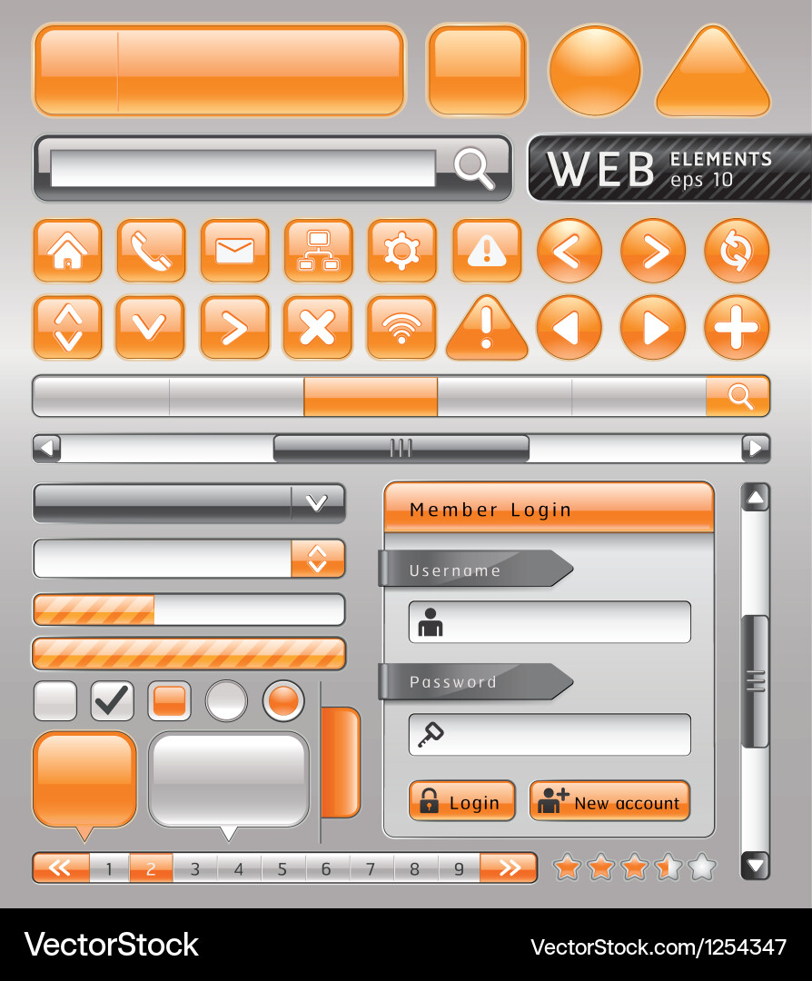 Blank buttons for website and app vector image