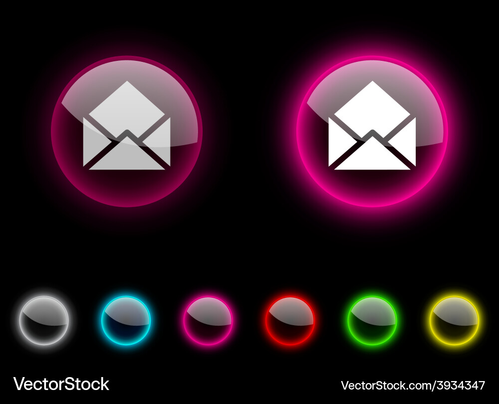 E-mail button vector image