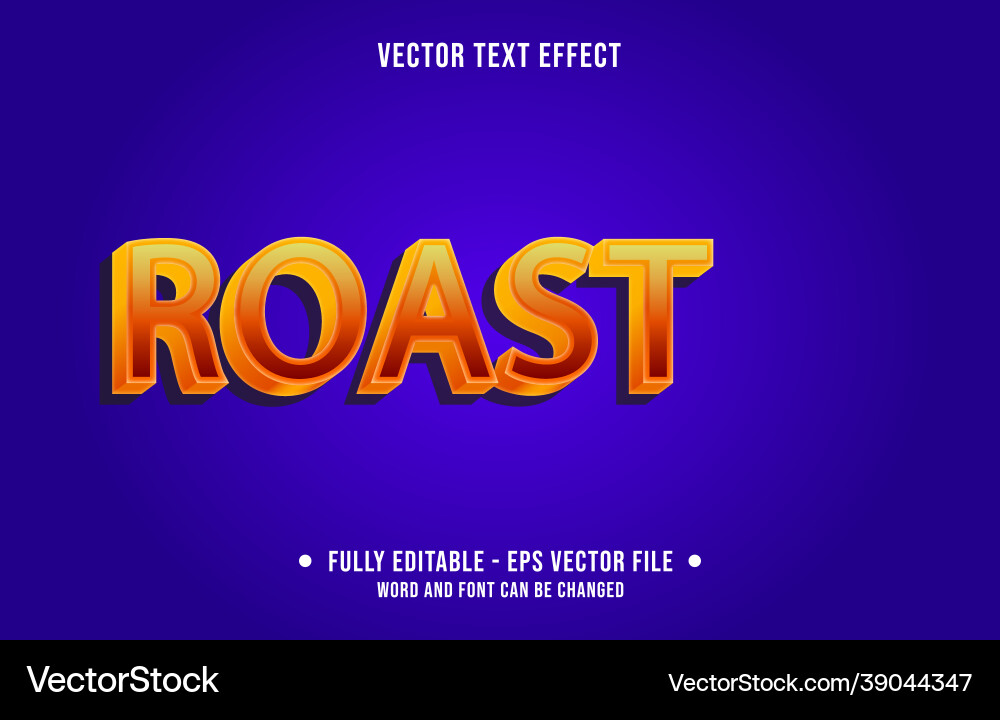 Editable text effect gradient style for digital Vector Image